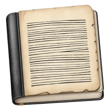 MONOCHROME WRITTEN PAPER BOOK sticker