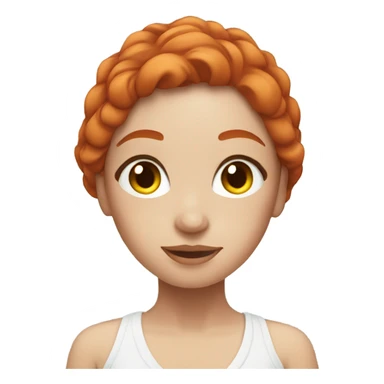 Red hair girl in spa relaxing  sticker