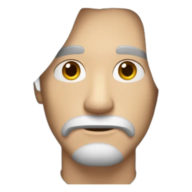 white guy tainted gray hair, brown eyebrows, mid 20s sticker