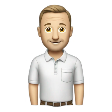 tim robinson in in a polo shirt with a windows pipes screensaver pattern on it sticker