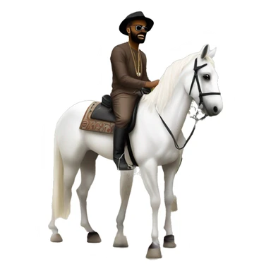 Fally Ipupa sur un cheval blanc  sticker