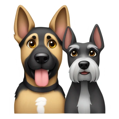 German Shepard and Schnauzer mis sticker