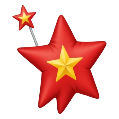 Bandera galician con una estrella roja en el medio sticker