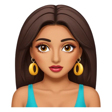 Huda from Love Island crashout face emoji sticker