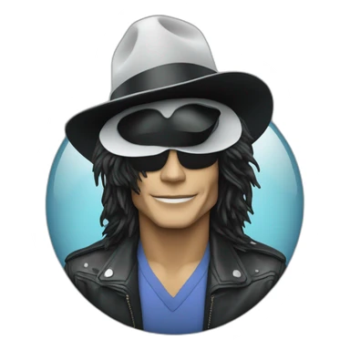 make the nirvana logo with a michael jackson hat sticker