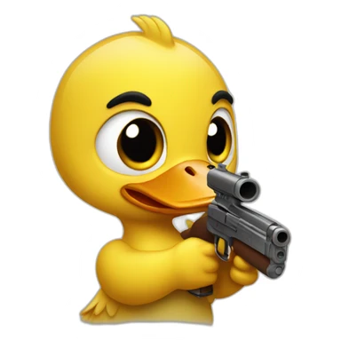 A little duck with a gun sticker