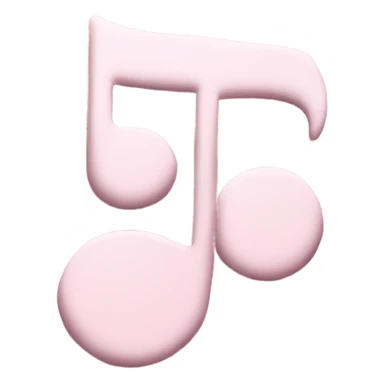 Pale pink music note sticker