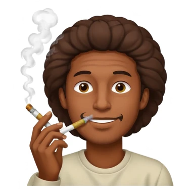 A guy smokin weed  sticker