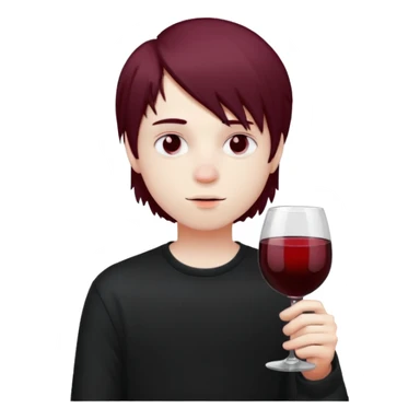 Bebendo vinho emo adolescente masculino sticker