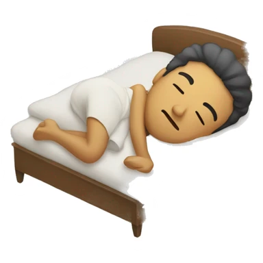 Tired person who would rather sleep than get out of bed sticker