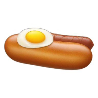 one saussage and two eggs sticker