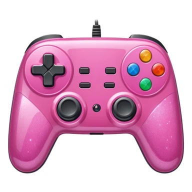 glitter pink control game sticker