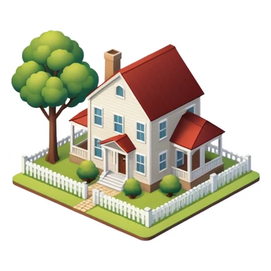 modern farmhouse isometric sticker