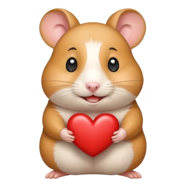 happy love smile hamster sticker
