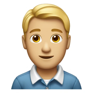 male in collared shirt sticker