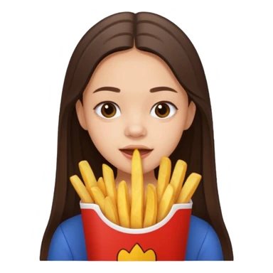 olivia rodrigo munching fries sticker