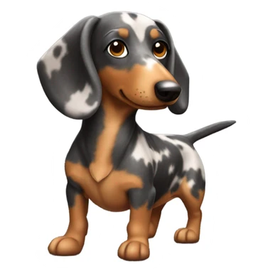 Dapple wiener dog sticker