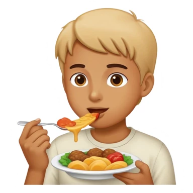 Yemək yeyən adam  sticker