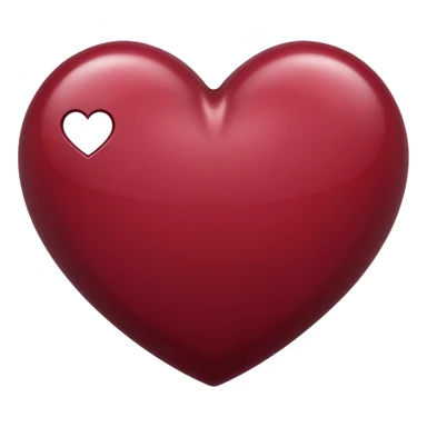 Maroon heart sticker