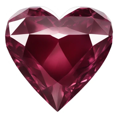 Burgundy heart-shaped diamond sticker