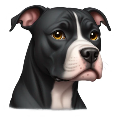 Black pitbull sticker