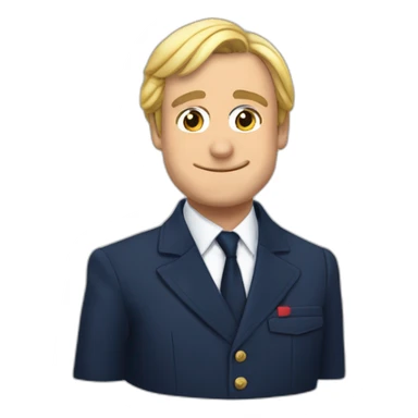 Macron qui fait un bisous à marine le pen sticker