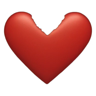 Red leather heart with gold lace border sticker