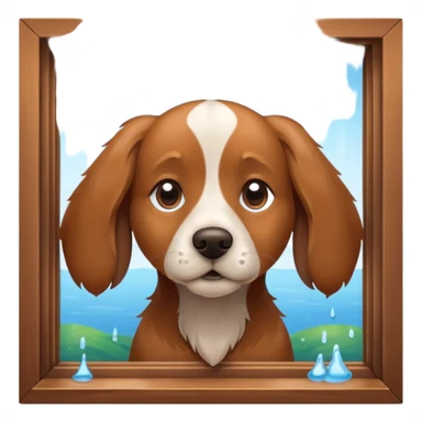 dog near window sticker