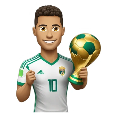Ronaldo avec la coupe du monde sticker