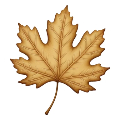 beige fall leaf sticker