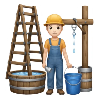 well with bucket sticker