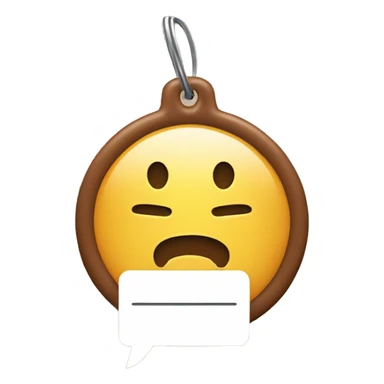 a brown price tag with a speech bubble (that has 3 dots) inside it sticker