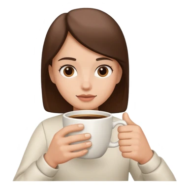 a white hand holding a cup of coffee but just the hand and the cup sticker