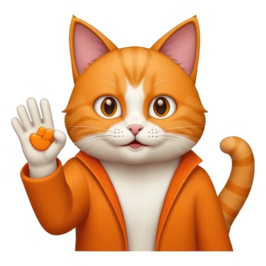 cat flipping someone off sticker