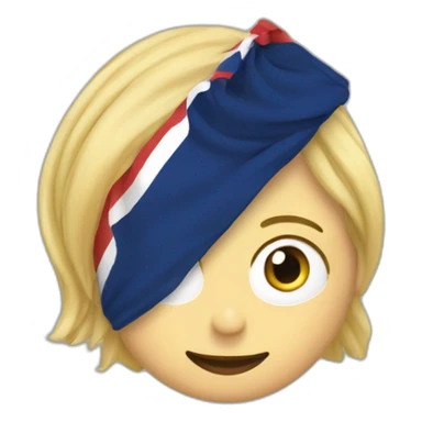 Marine LePen avec un voile sticker