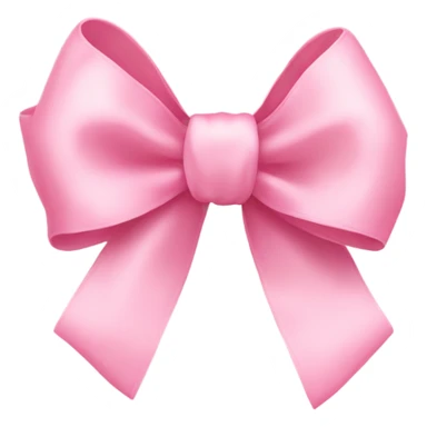 light pink ribbon bow on bear ear sticker