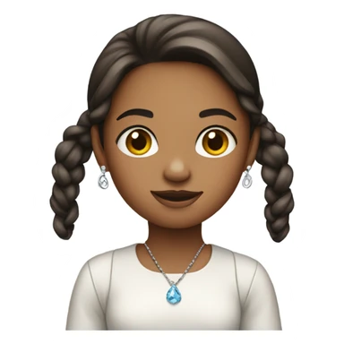 girl with ipad and earrings sticker