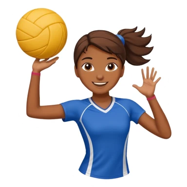 una chica morena jugando voleibol sticker