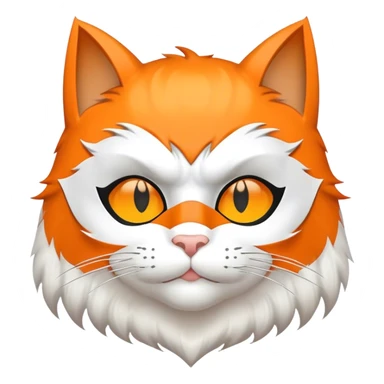 a kind cat wearing a batman mask sticker