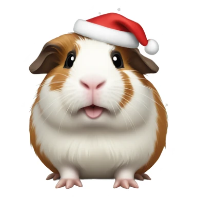 Guinea pig in christmas sticker