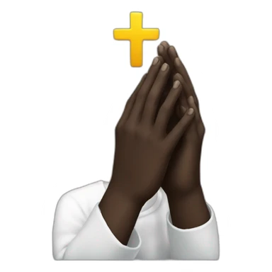 black hand pray christian sticker