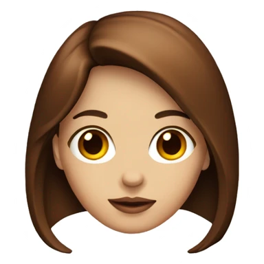 Designer Girl with brown hair and earing Red glass sticker