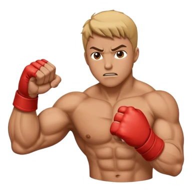 fist punching forward, action lines sticker