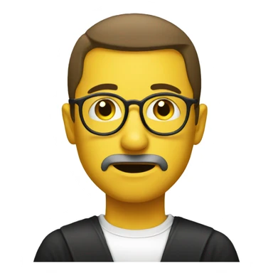 Judgemental face yellow circle emoji sticker