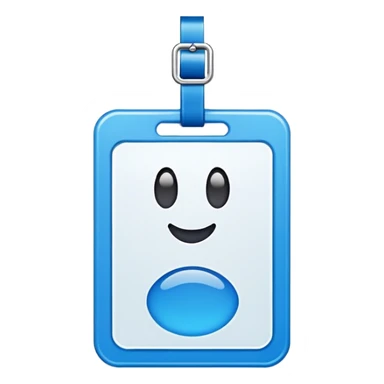 blue Name tag sticker