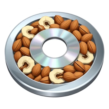 A cd with nuts sticker