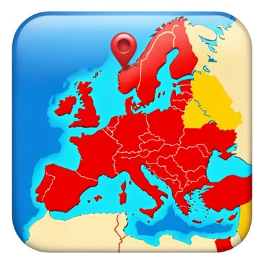 Point in europe map sticker