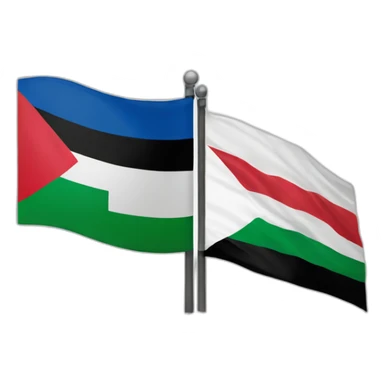 isreal and palestine mashup flag sticker