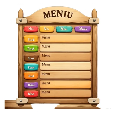 Menu food board sticker