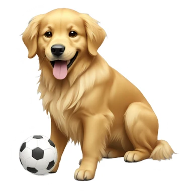 golden retriever playing FIFA sticker